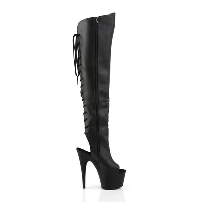 【PLEASER】ADORE-3019 シューズ Blk Faux Leather/Blk Matte【取寄】