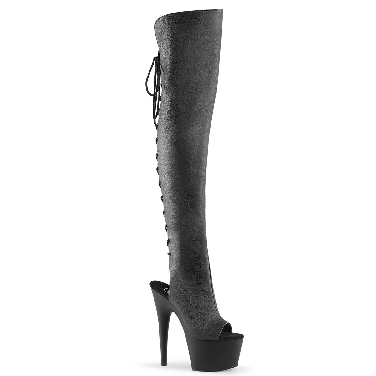 【PLEASER】ADORE-3019 シューズ Blk Faux Leather/Blk Matte【取寄】