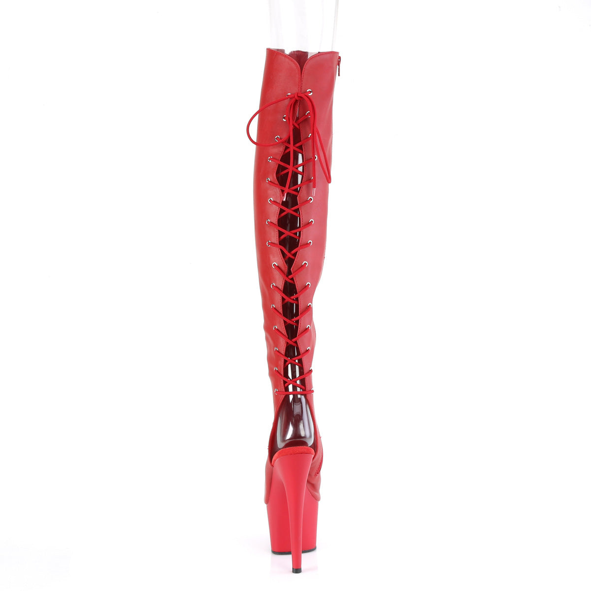 【PLEASER】ADORE-3019 シューズ Red Faux Leather/Red Matte【取寄】