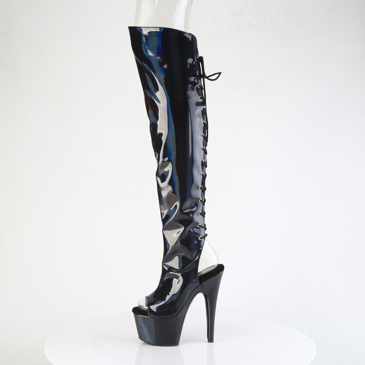 【PLEASER】ADORE-3019HWR シューズ Blk Str. Holo/Blk Holo【取寄】