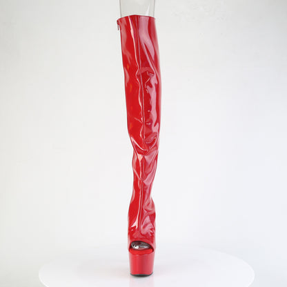 【PLEASER】ADORE-3019HWR プラットフォームシューズ Red Str. Holo/Red Holo【取寄】