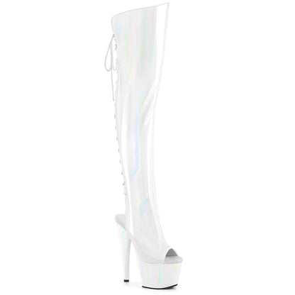 【PLEASER】ADORE-3019HWR シューズ Wht Str. Holo/Wht Holo【取寄】