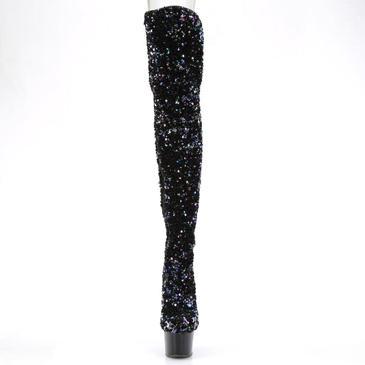 【PLEASER】ADORE-3020 プラットフォームシューズ Blk Multi Seuqins/Blk【取寄】