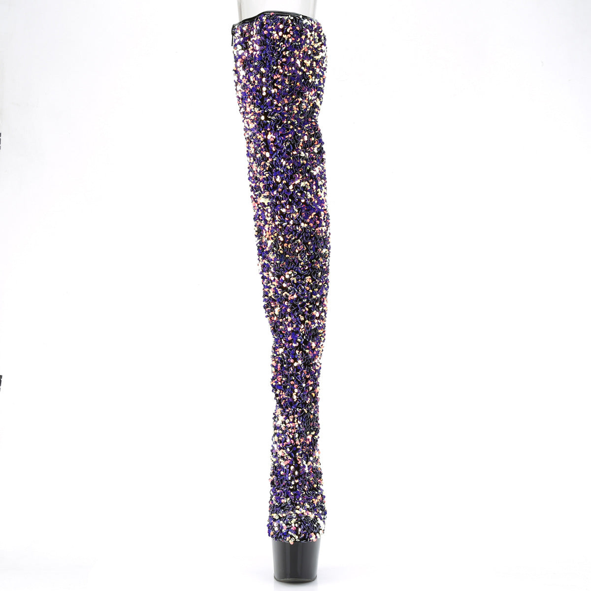 【PLEASER】ADORE-3020 シューズ Purple Multi Sequins/Blk【取寄】