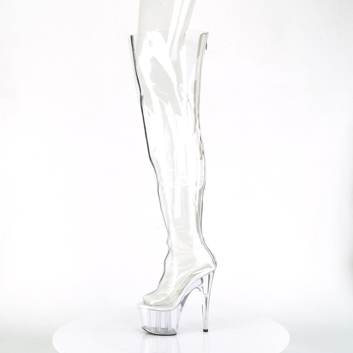【PLEASER】ADORE-3021 シューズ Clr TPU-Slv Metallic/Clr【取寄】