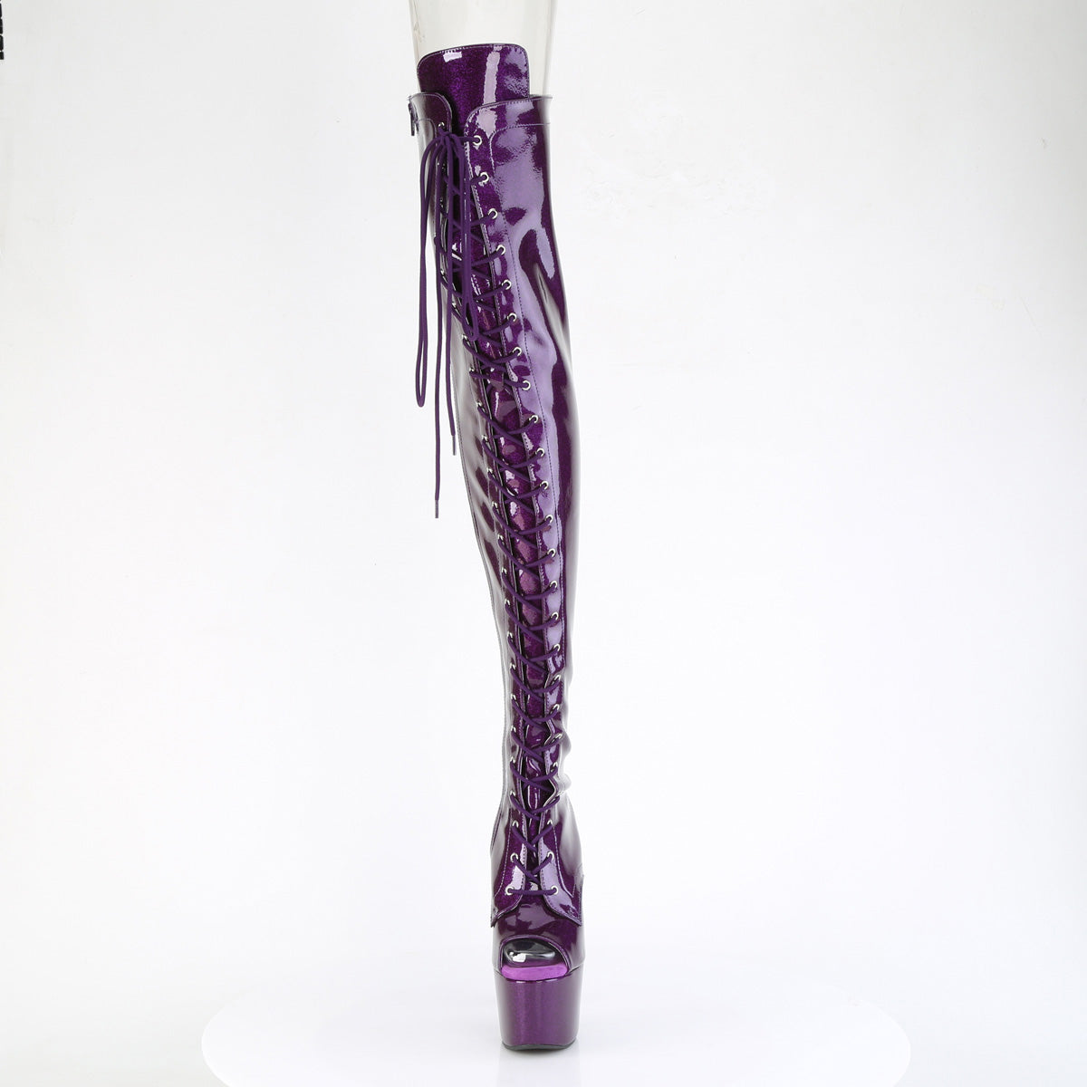 【PLEASER】ADORE-3021GP シューズ Purple Glitter Pat/M【取寄】
