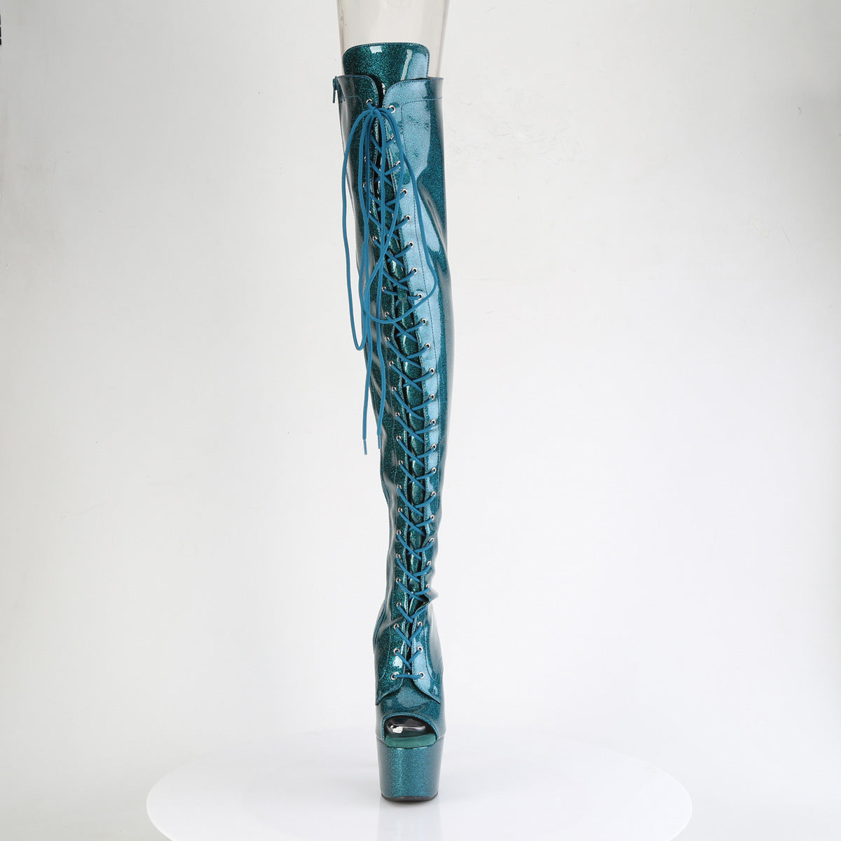 【PLEASER】ADORE-3021GP シューズ Teal  Glitter Pat/M【取寄】