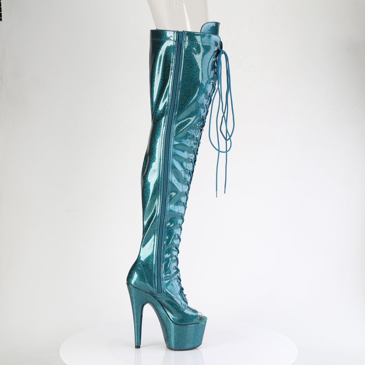【PLEASER】ADORE-3021GP シューズ Teal  Glitter Pat/M【取寄】