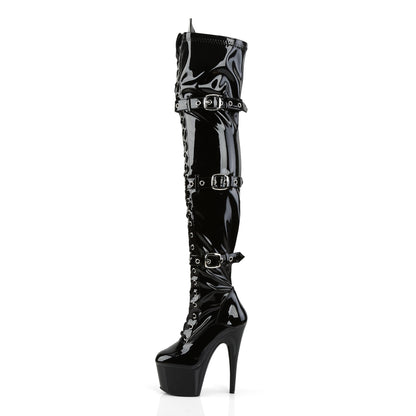 【PLEASER】ADORE-3028 シューズ Blk Str Pat/Blk【取寄】