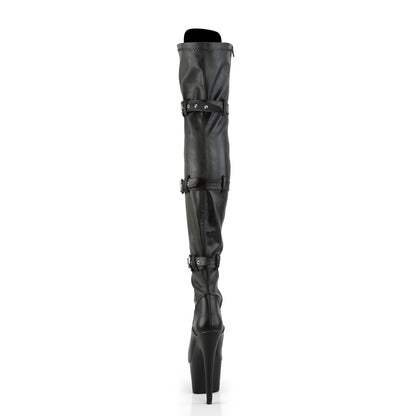 【PLEASER】ADORE-3028 シューズ Blk Str Faux Leather/Blk Matte【取寄】