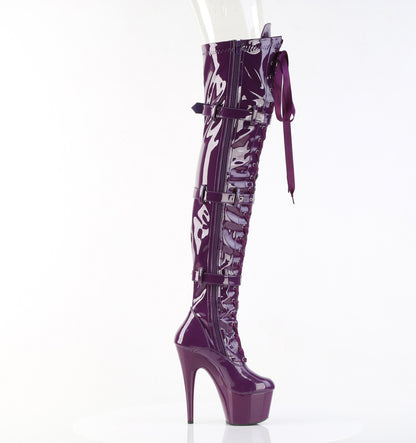 【PLEASER】ADORE-3028 シューズ Purple Str. Pat/Purple【取寄】