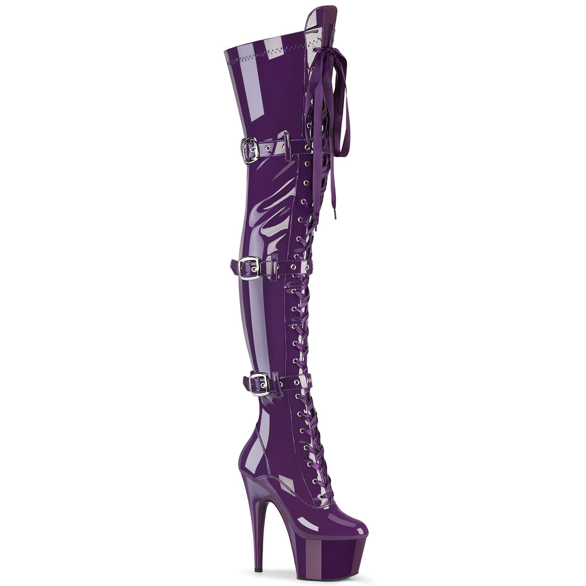 【PLEASER】ADORE-3028 シューズ Purple Str. Pat/Purple【取寄】