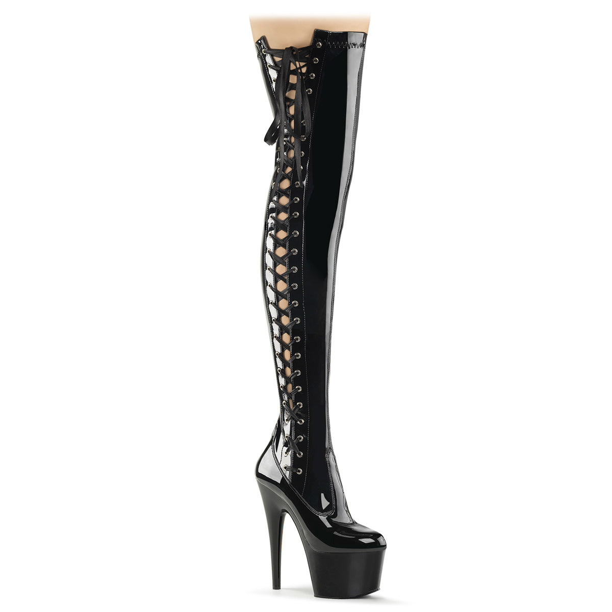 【PLEASER】ADORE-3050 シューズ Blk Str Pat/Blk【取寄】
