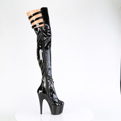 【PLEASER】ADORE-3055 シューズ Blk Str. Pat/Blk【取寄】