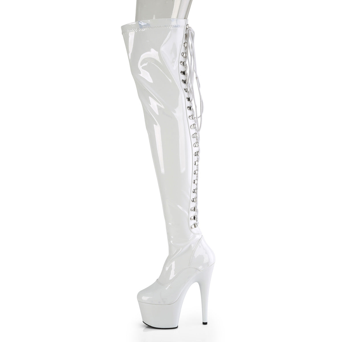 【PLEASER】ADORE-3063 シューズ Wht Str Pat/Wht【取寄】