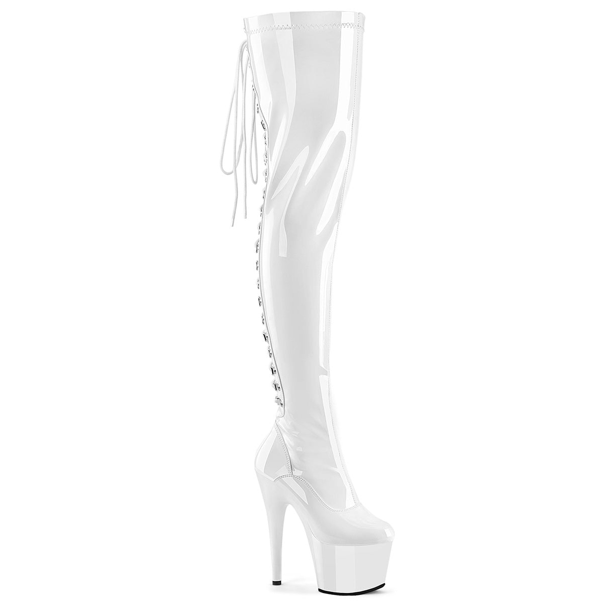 【PLEASER】ADORE-3063 シューズ Wht Str Pat/Wht【取寄】