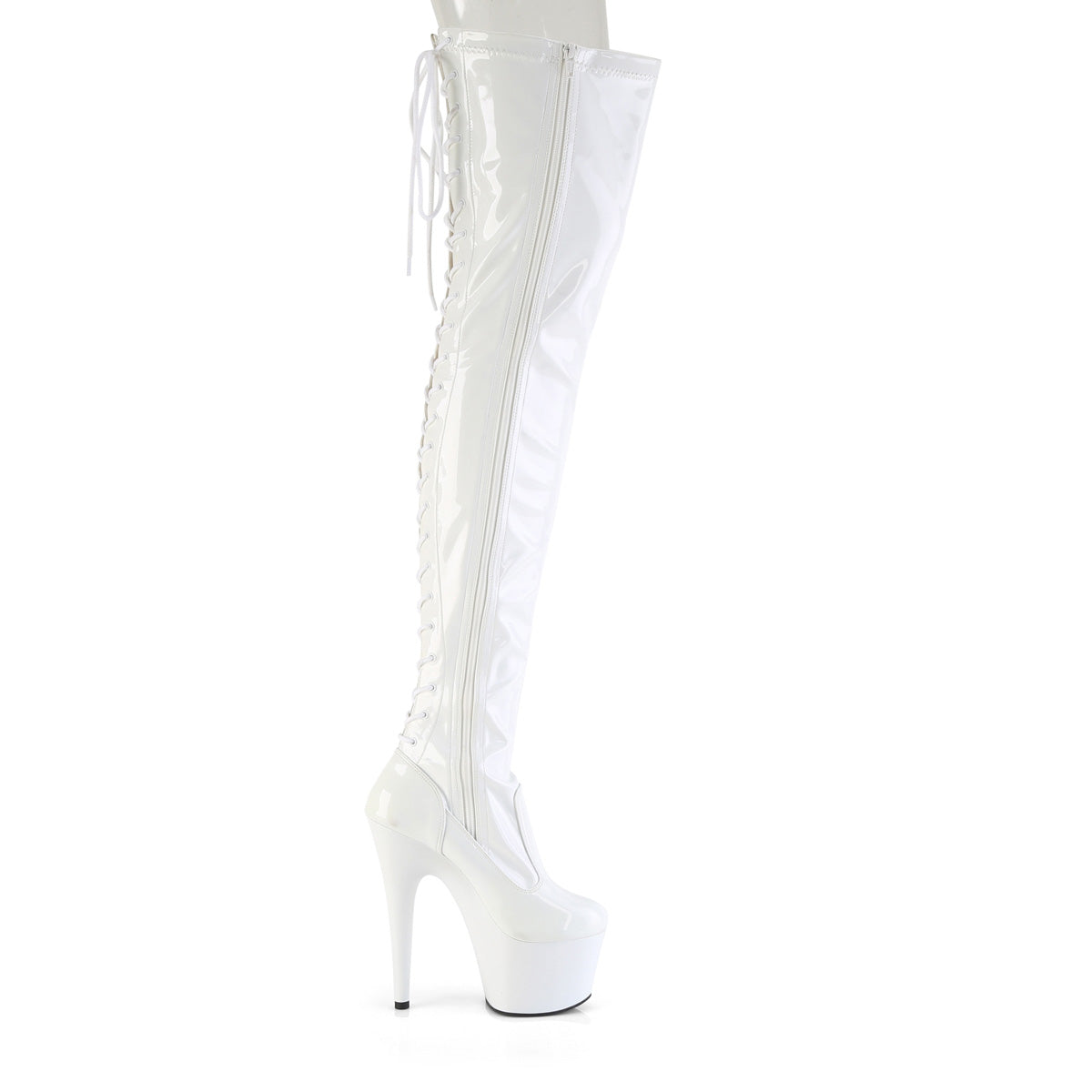 【PLEASER】ADORE-3850 シューズ Wht Str. Pat/Wht【取寄】