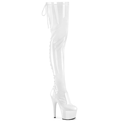 【PLEASER】ADORE-3850 シューズ Wht Str. Pat/Wht【取寄】