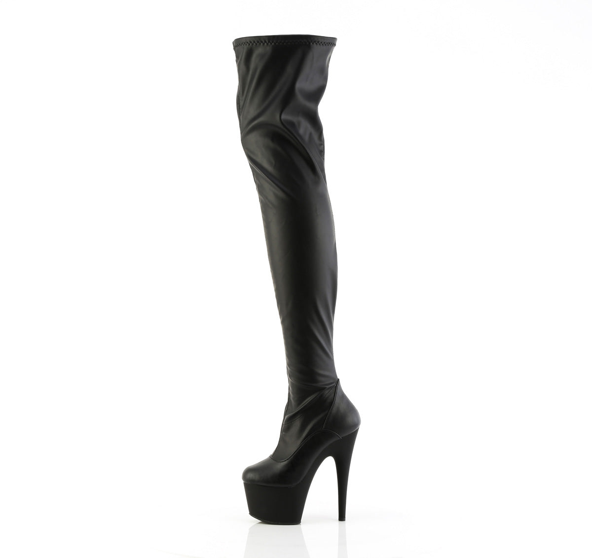 【PLEASER】ADORE-4000 シューズ Blk Str. Faux Leather/Blk Matte【取寄】