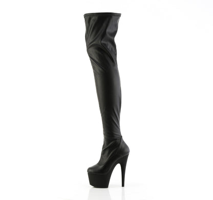 【PLEASER】ADORE-4000 シューズ Blk Str. Faux Leather/Blk Matte【取寄】