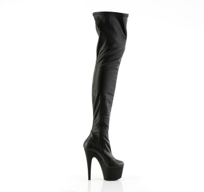 【PLEASER】ADORE-4000 シューズ Blk Str. Faux Leather/Blk Matte【取寄】