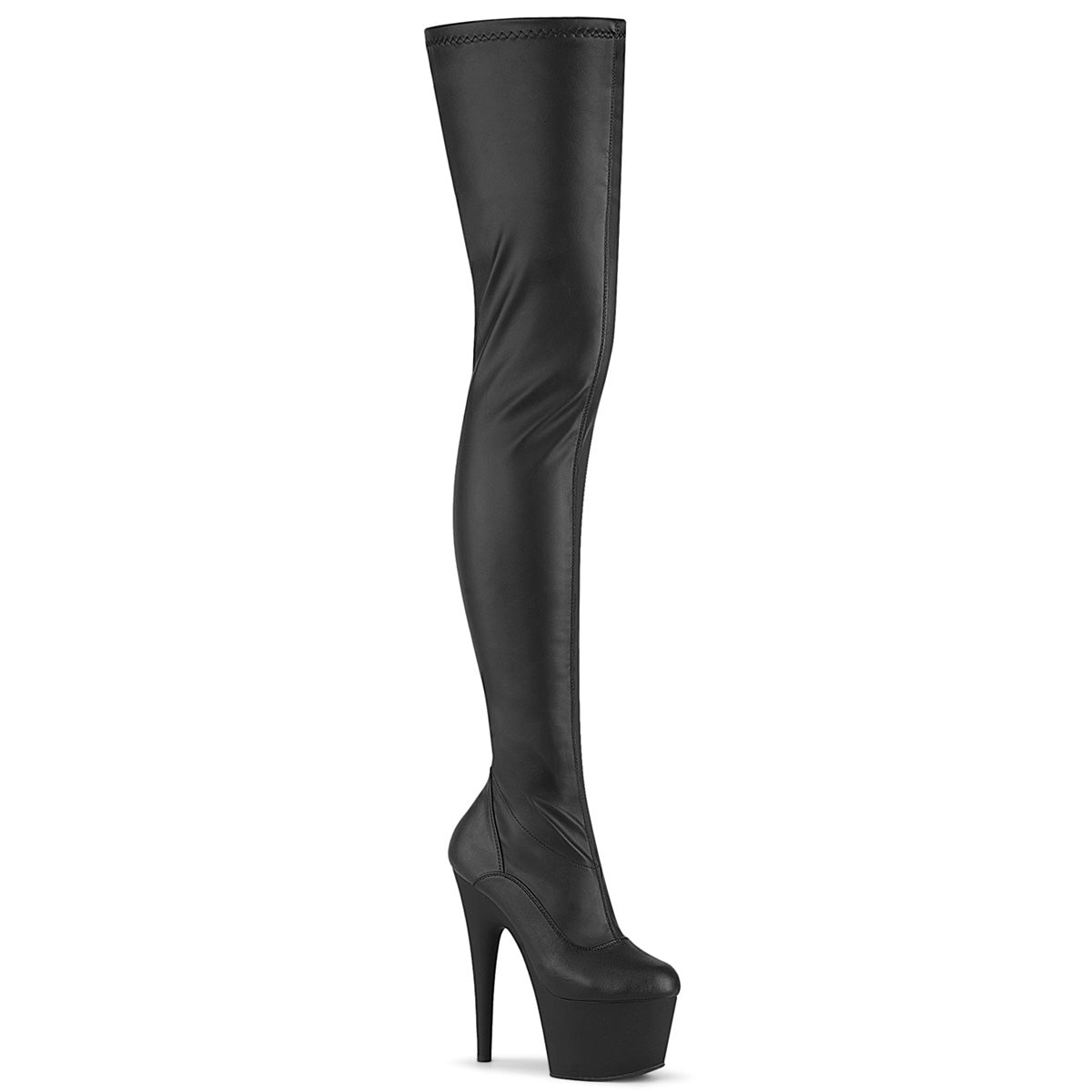【PLEASER】ADORE-4000 シューズ Blk Str. Faux Leather/Blk Matte【取寄】
