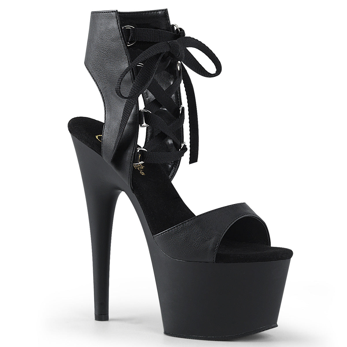 【PLEASER】ADORE-700-14 シューズ Blk Faux Leather/Blk Matte【取寄】