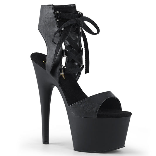 【PLEASER】ADORE-700-14 プラットフォームシューズ Blk Faux Leather/Blk Matte【取寄】