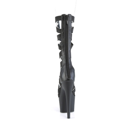 【PLEASER】ADORE-700-48 シューズ Blk Elastic Band-Faux Leather/Blk Matte【取寄】