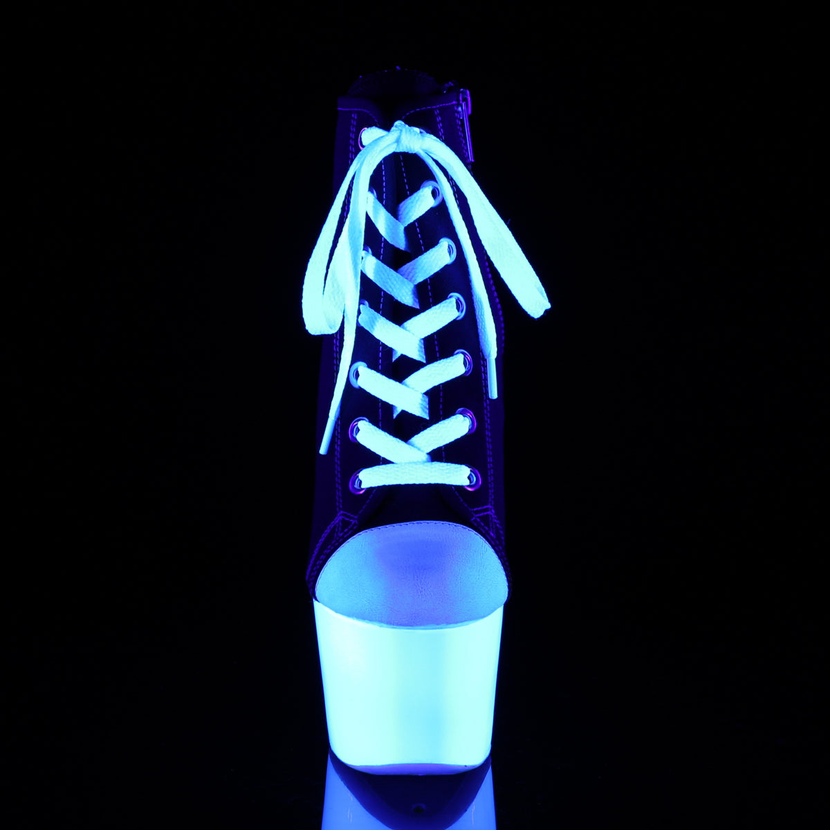 【PLEASER】ADORE-700SK-02 シューズ Blk Canvas/Neon White【取寄】