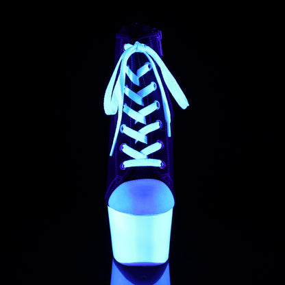 【PLEASER】ADORE-700SK-02 シューズ Blk Canvas/Neon White【取寄】
