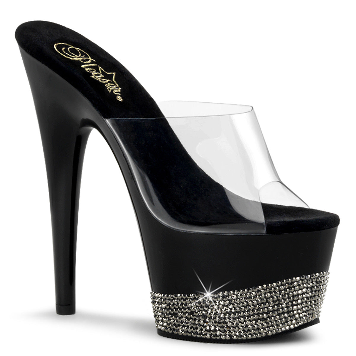 【PLEASER】ADORE-701-3 シューズ Clr/Blk-Pewter RS【取寄】