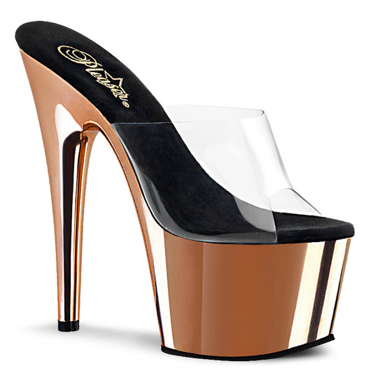 【PLEASER】ADORE-701 プラットフォームシューズ Clr/Rose Gold Chrome【取寄】