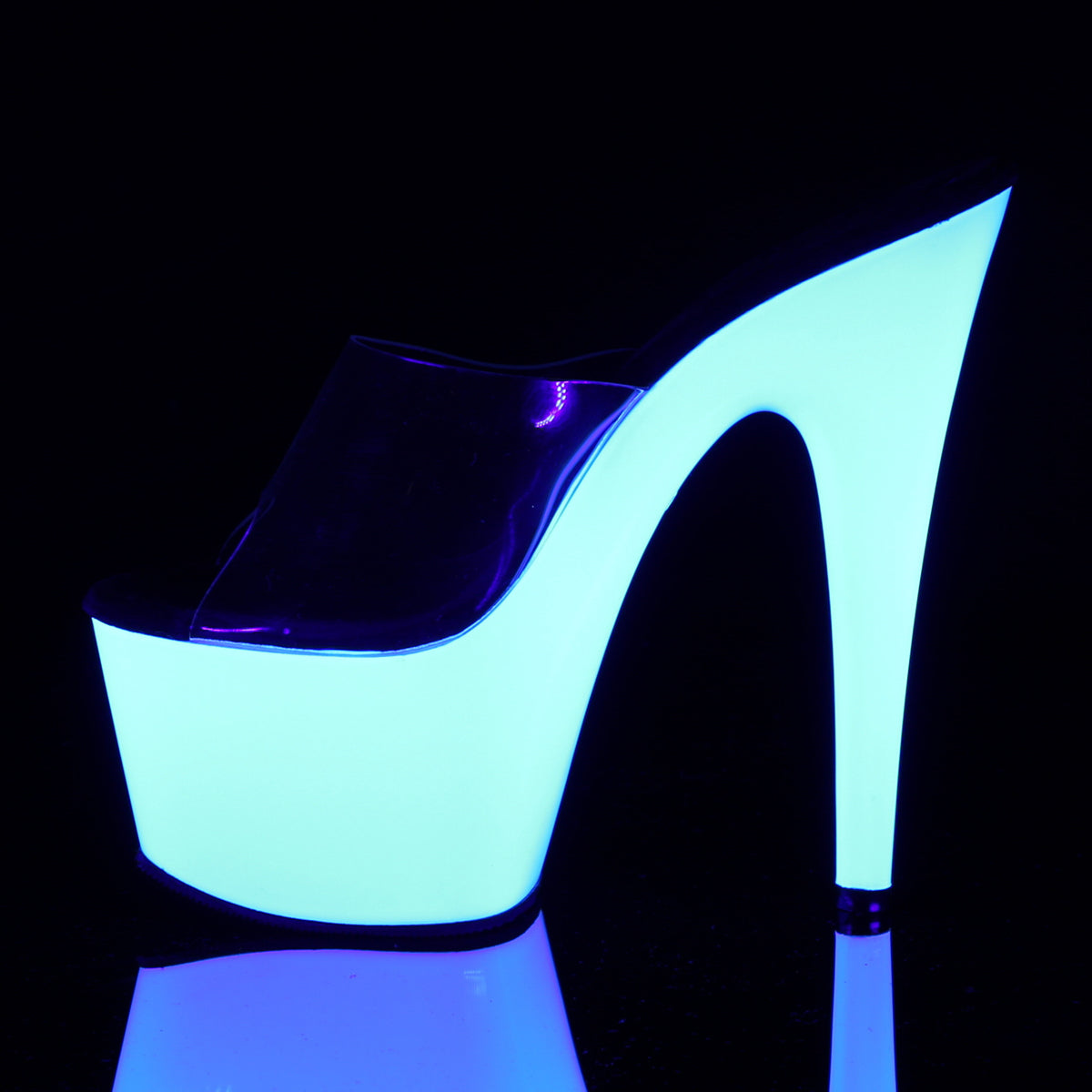 【PLEASER】ADORE-701UV シューズ Clr/Neon Wht【取寄】