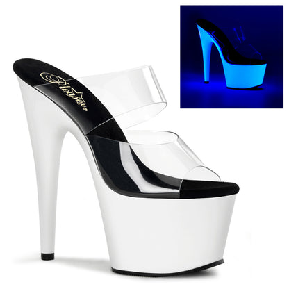 【PLEASER】ADORE-702UV シューズ Clr/Neon Wht【取寄】