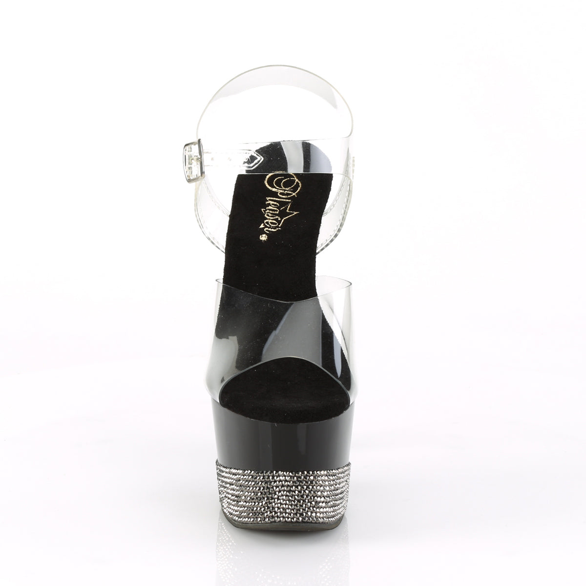 【PLEASER】ADORE-708-3 シューズ Clr/Blk-Pewter RS【取寄】