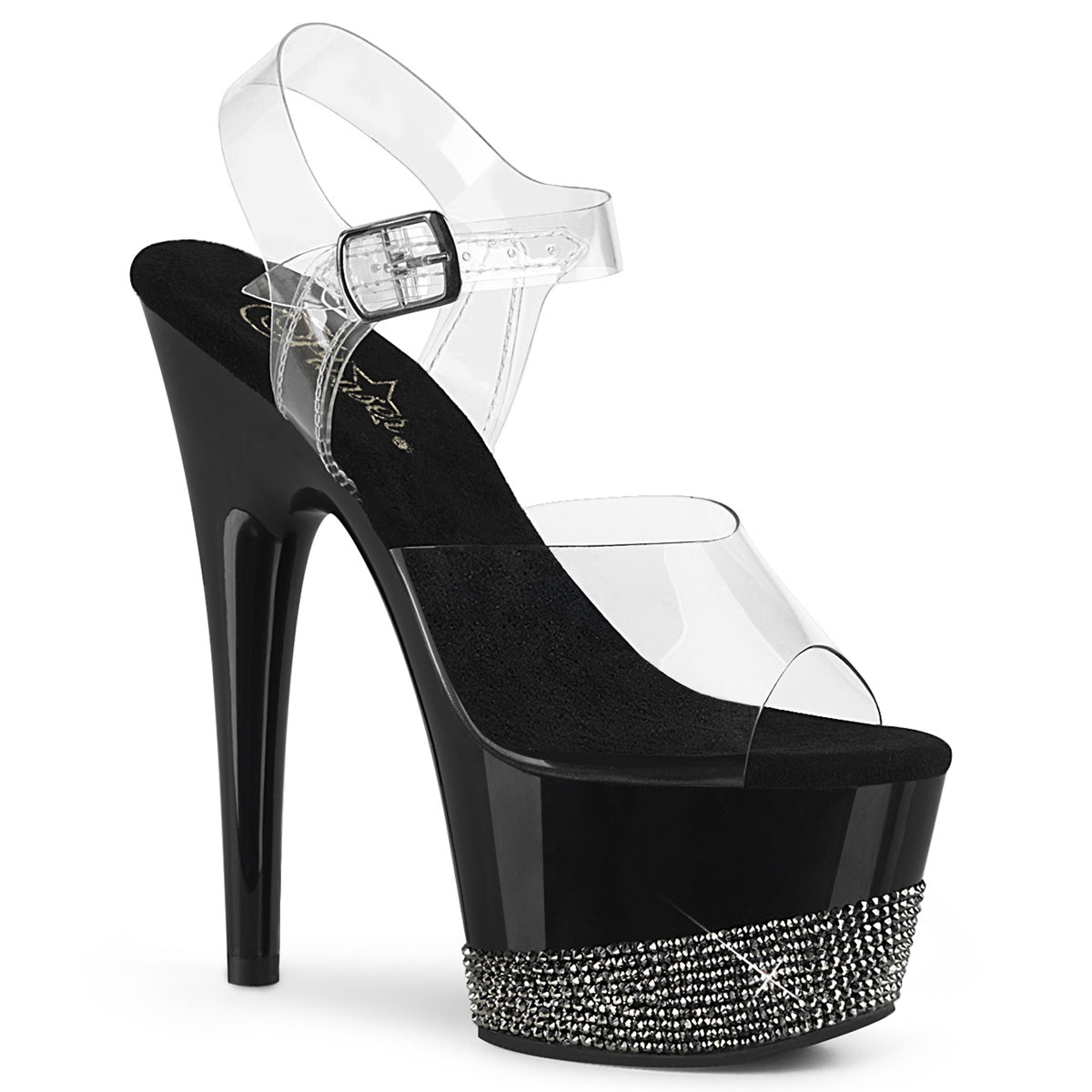 【PLEASER】ADORE-708-3 シューズ Clr/Blk-Pewter RS【取寄】