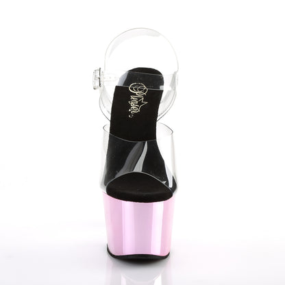 【PLEASER】ADORE-708 プラットフォームシューズ Clr/B. Pink Chrome【取寄】