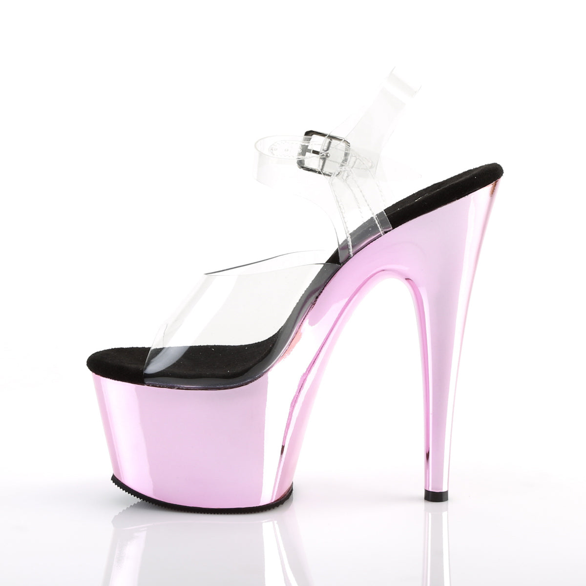 【PLEASER】ADORE-708 シューズ Clr/B. Pink Chrome【取寄】