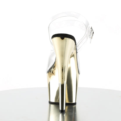 【PLEASER】ADORE-708 シューズ Clr/Gold Chrome【取寄】