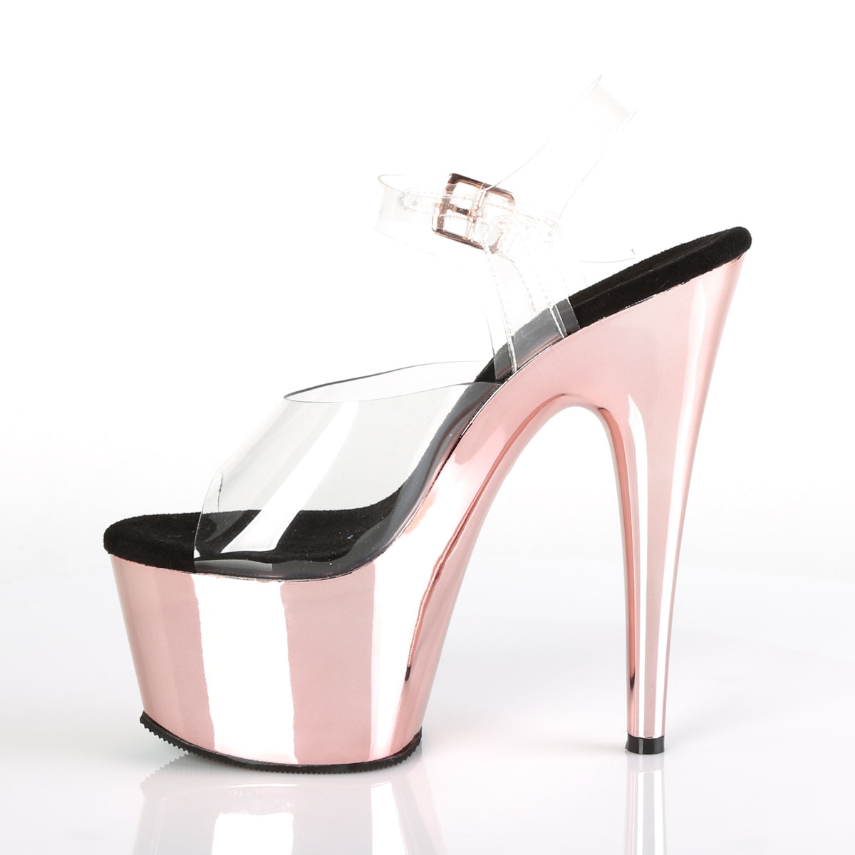 【PLEASER】ADORE-708 シューズ Clr/Rose Gold Chrome【取寄】