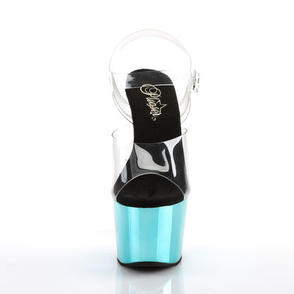 【PLEASER】ADORE-708 シューズ Clr/Turquoise  Chrome【取寄】