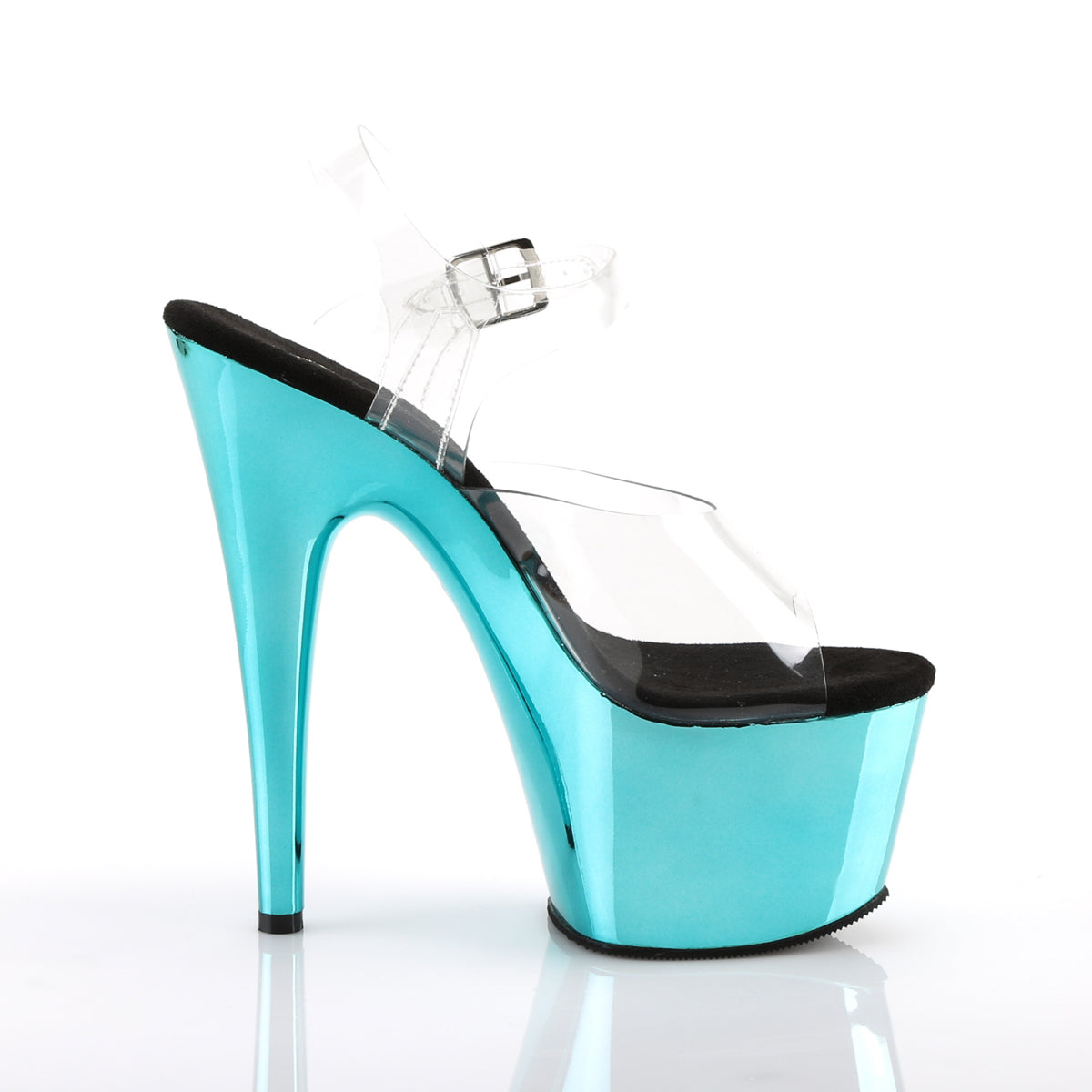 【PLEASER】ADORE-708 シューズ Clr/Turquoise  Chrome【取寄】