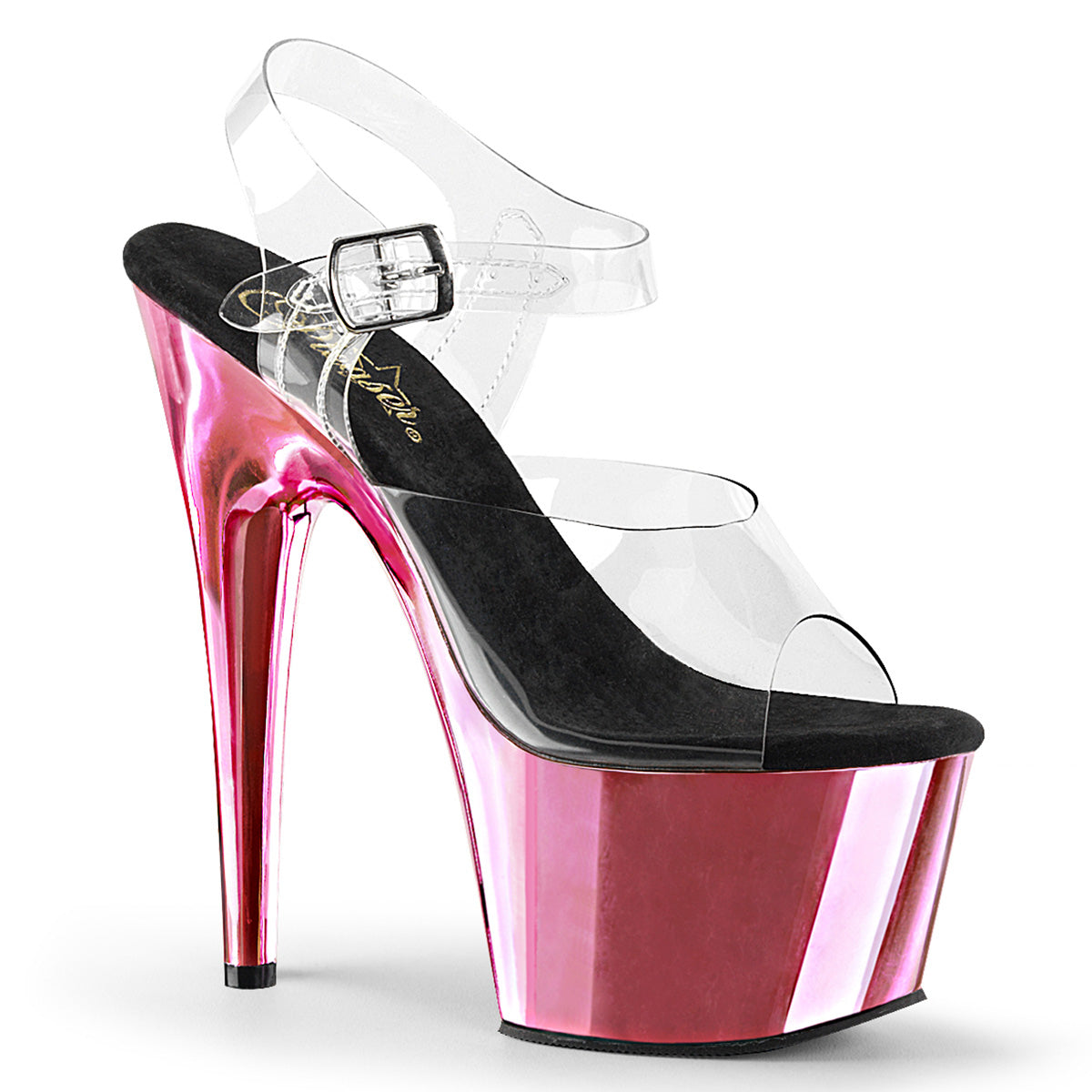 【PLEASER】ADORE-708 シューズ Clr/B. Pink Chrome【取寄】