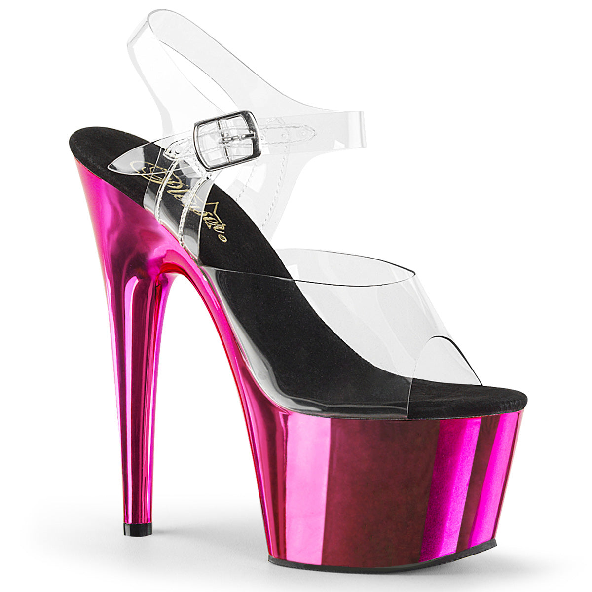 【PLEASER】ADORE-708 シューズ Clr/H. Pink Chrome【取寄】