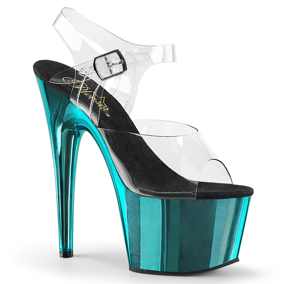 【PLEASER】ADORE-708 シューズ Clr/Turquoise  Chrome【取寄】