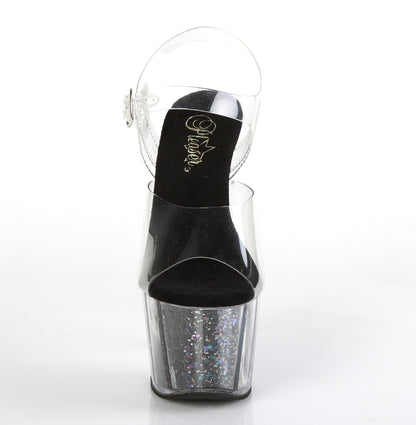 【PLEASER】ADORE-708CG シューズ Clr/Blk Confetti Glitter【取寄】