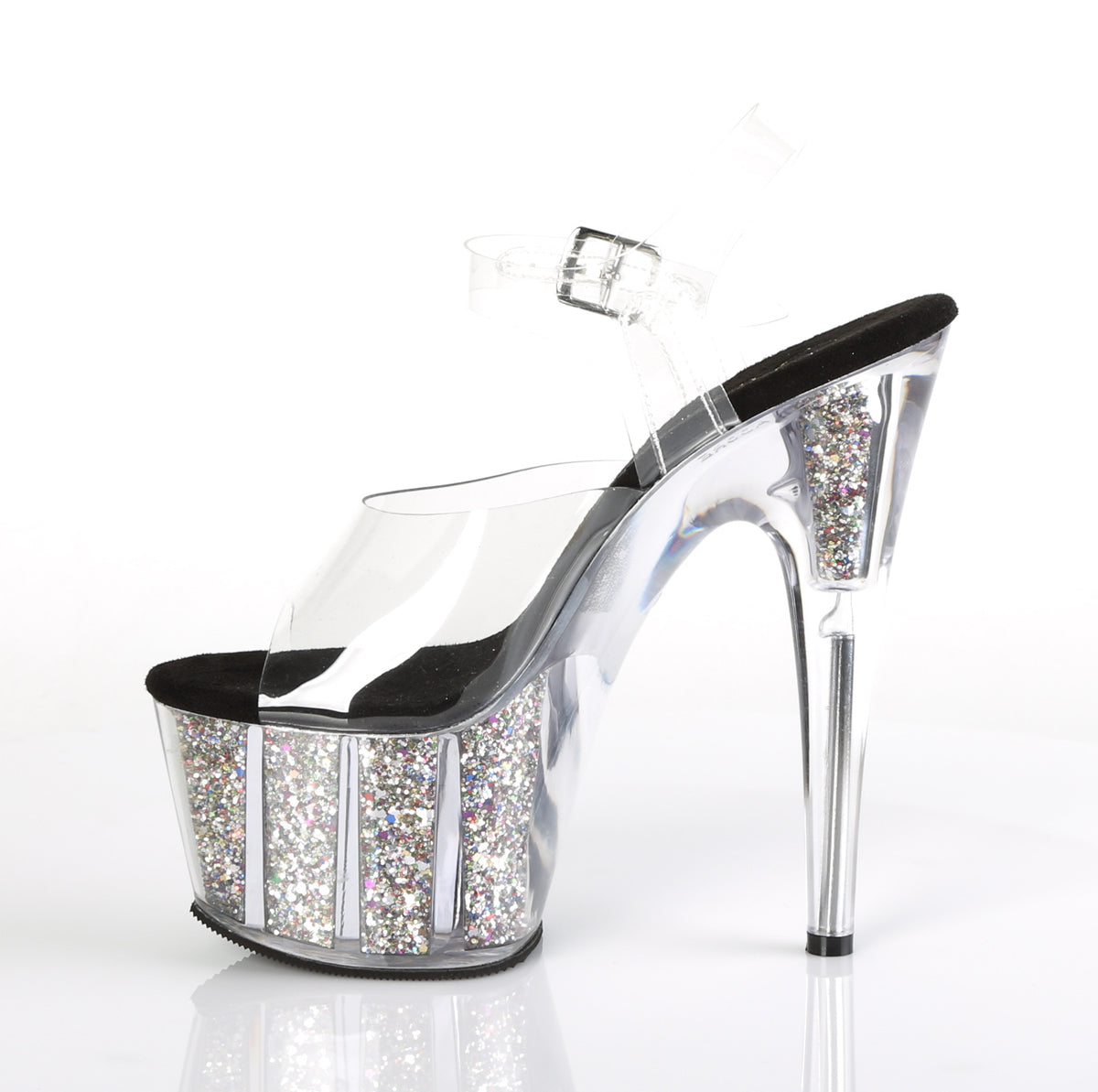 【PLEASER】ADORE-708CG シューズ Clr/Slv Confetti Glitter【取寄】