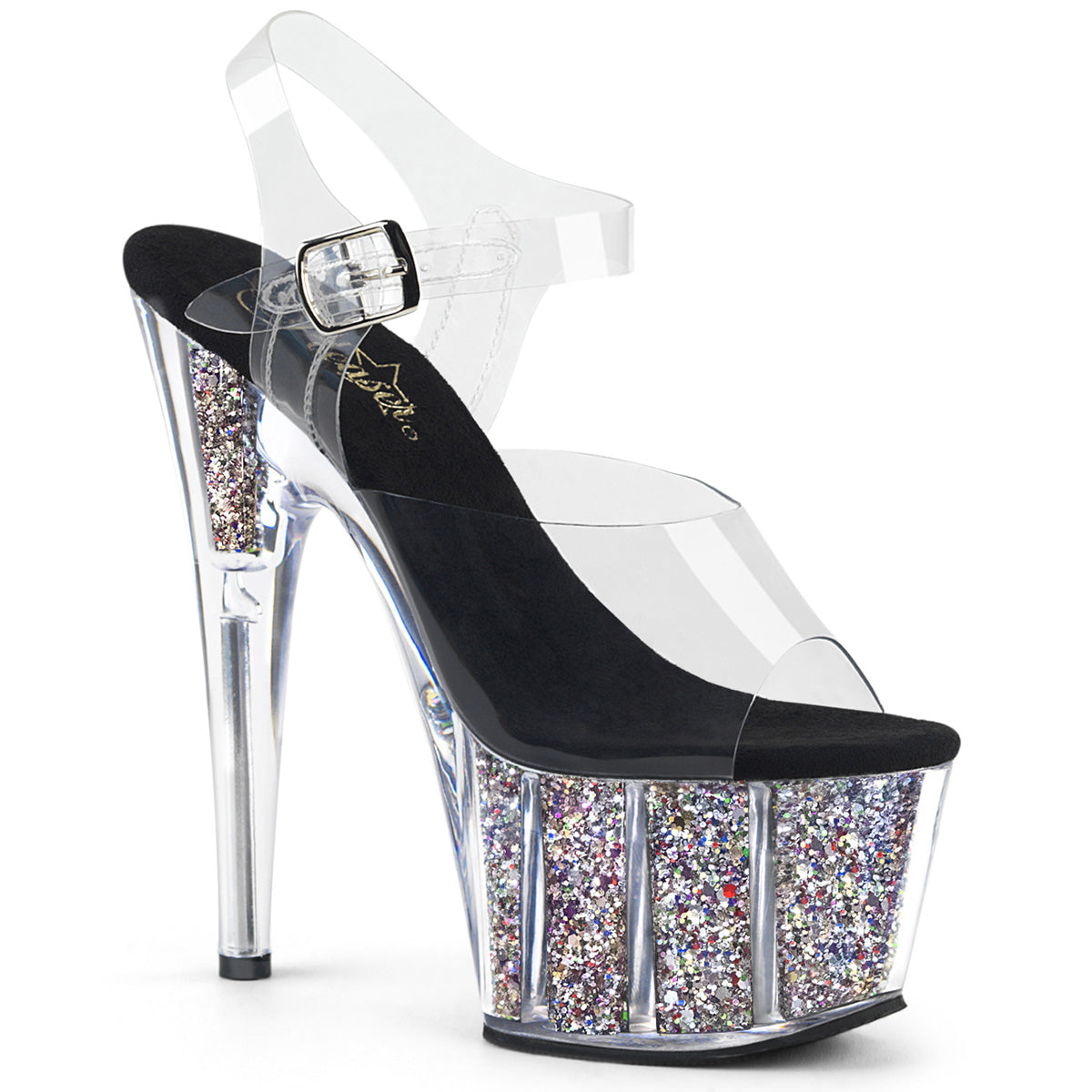 【PLEASER】ADORE-708CG シューズ Clr/Slv Confetti Glitter【取寄】