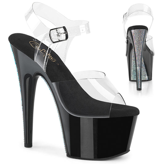 【PLEASER】ADORE-708CRS-2 プラットフォームシューズ Clr/Blk-Slv RS【取寄】